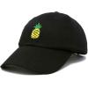 imageDALIX Pineapple Hat Unstructured Cotton Baseball CapBlack