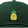 imageDALIX Pineapple Hat Unstructured Cotton Baseball CapDark Green