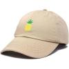imageDALIX Pineapple Hat Unstructured Cotton Baseball CapKhaki