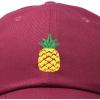imageDALIX Pineapple Hat Unstructured Cotton Baseball CapMaroon