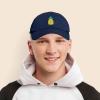 imageDALIX Pineapple Hat Unstructured Cotton Baseball CapNavy Blue