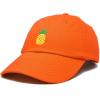 imageDALIX Pineapple Hat Unstructured Cotton Baseball CapOrange