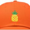 imageDALIX Pineapple Hat Unstructured Cotton Baseball CapOrange