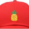 imageDALIX Pineapple Hat Unstructured Cotton Baseball CapRed