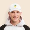 imageDALIX Pineapple Hat Unstructured Cotton Baseball CapWhite