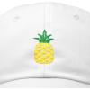 imageDALIX Pineapple Hat Unstructured Cotton Baseball CapWhite