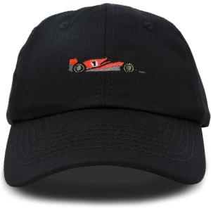 imageDALIX Formula Racing Car Embroidered Cap Cotton Baseball Summer Cool Dad Hat MensBlack