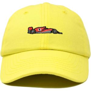 imageDALIX Formula Racing Car Embroidered Cap Cotton Baseball Summer Cool Dad Hat MensYellow