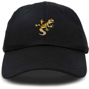 imageDALIX Gecko Cap Embroidered Mens Cotton Dad Hat Baseball HatBlack