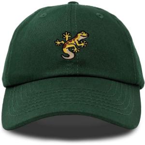 imageDALIX Gecko Cap Embroidered Mens Cotton Dad Hat Baseball HatDark Green