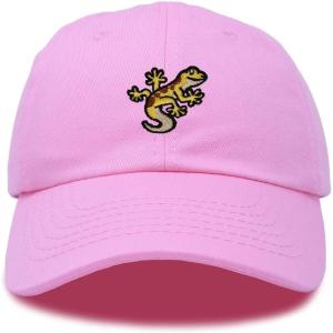 imageDALIX Gecko Cap Embroidered Mens Cotton Dad Hat Baseball HatLight Pink