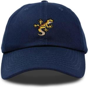 imageDALIX Gecko Cap Embroidered Mens Cotton Dad Hat Baseball HatNavy Blue