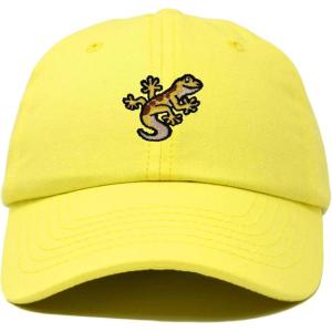imageDALIX Gecko Cap Embroidered Mens Cotton Dad Hat Baseball HatYellow