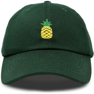 imageDALIX Pineapple Hat Unstructured Cotton Baseball CapDark Green