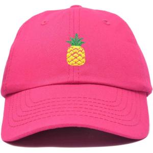 imageDALIX Pineapple Hat Unstructured Cotton Baseball CapHot Pink