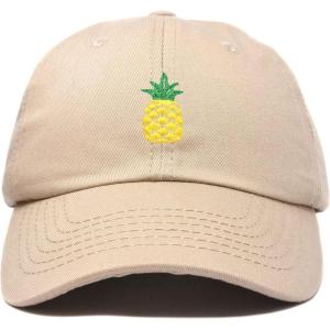 imageDALIX Pineapple Hat Unstructured Cotton Baseball CapKhaki