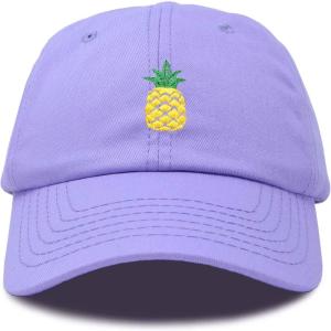 imageDALIX Pineapple Hat Unstructured Cotton Baseball CapLavender