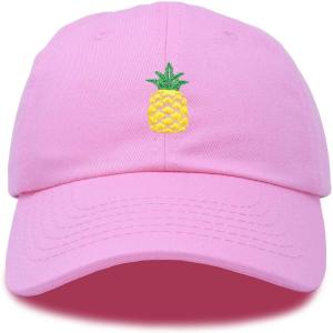 imageDALIX Pineapple Hat Unstructured Cotton Baseball CapLight Pink