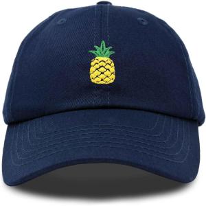 imageDALIX Pineapple Hat Unstructured Cotton Baseball CapNavy Blue