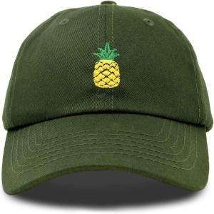 imageDALIX Pineapple Hat Unstructured Cotton Baseball CapOlive