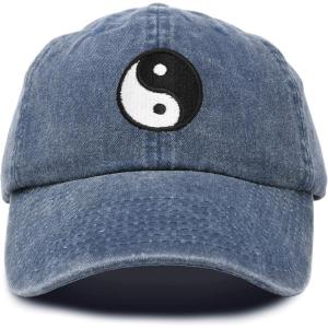 imageDALIX Ying Yang Dad Hat Baseball Cap Zen Peace Balance Philosophy VintageNavy Blue