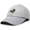 imageDALIX Alligator Cap Embroidered Mens Cotton Dad Hat Baseball HatGray