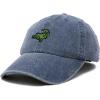imageDALIX Alligator Cap Embroidered Mens Cotton Dad Hat Baseball HatWashed Navy Blue