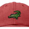 imageDALIX Alligator Cap Embroidered Mens Cotton Dad Hat Baseball HatWashed Red