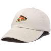 imageDALIX Pizza Slice Embroidered Dad Cap Cotton Baseball Hat UnisexBeige