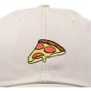 imageDALIX Pizza Slice Embroidered Dad Cap Cotton Baseball Hat UnisexBeige