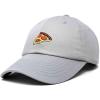 imageDALIX Pizza Slice Embroidered Dad Cap Cotton Baseball Hat UnisexGray