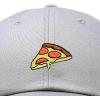 imageDALIX Pizza Slice Embroidered Dad Cap Cotton Baseball Hat UnisexGray