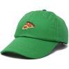 imageDALIX Pizza Slice Embroidered Dad Cap Cotton Baseball Hat UnisexKelly Green