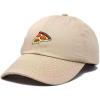 imageDALIX Pizza Slice Embroidered Dad Cap Cotton Baseball Hat UnisexKhaki