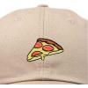 imageDALIX Pizza Slice Embroidered Dad Cap Cotton Baseball Hat UnisexKhaki