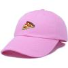 imageDALIX Pizza Slice Embroidered Dad Cap Cotton Baseball Hat UnisexLight Pink