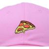 imageDALIX Pizza Slice Embroidered Dad Cap Cotton Baseball Hat UnisexLight Pink