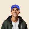imageDALIX Pizza Slice Embroidered Dad Cap Cotton Baseball Hat UnisexRoyal Blue