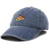 imageDALIX Pizza Slice Embroidered Dad Cap Cotton Baseball Hat UnisexWashed Navy