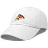 imageDALIX Pizza Slice Embroidered Dad Cap Cotton Baseball Hat UnisexWhite