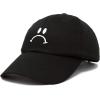 imageDALIX Sad Face Hat Mens Womens Sadface Frowning Baseball CapBlack