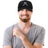 imageDALIX Sad Face Hat Mens Womens Sadface Frowning Baseball CapBlack