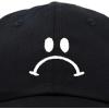 imageDALIX Sad Face Hat Mens Womens Sadface Frowning Baseball CapBlack