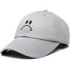 imageDALIX Sad Face Hat Mens Womens Sadface Frowning Baseball CapGray
