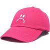 imageDALIX Sad Face Hat Mens Womens Sadface Frowning Baseball CapHot Pink