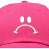 imageDALIX Sad Face Hat Mens Womens Sadface Frowning Baseball CapHot Pink