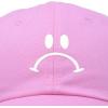 imageDALIX Sad Face Hat Mens Womens Sadface Frowning Baseball CapLight Pink
