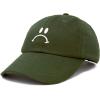 imageDALIX Sad Face Hat Mens Womens Sadface Frowning Baseball CapOlive