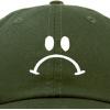 imageDALIX Sad Face Hat Mens Womens Sadface Frowning Baseball CapOlive