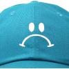 imageDALIX Sad Face Hat Mens Womens Sadface Frowning Baseball CapTeal